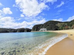 対馬やまねこ空港の近くにある太田浜海水浴場【対馬】