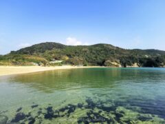 上対馬にある西泊海水浴場 なや浜海岸遊歩道の散策もグッド【対馬】